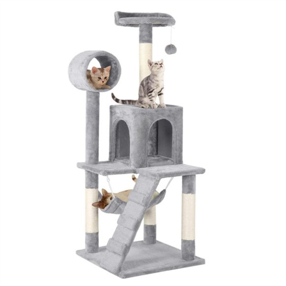 51" Cat Tree Bed Furniture Kitten Pet Play House - Picture 2 of 8